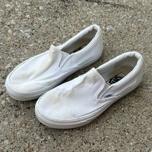 White vans slip on shoes size 7 women’s